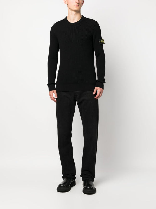LOGO-PATCH KNIT JUMPER