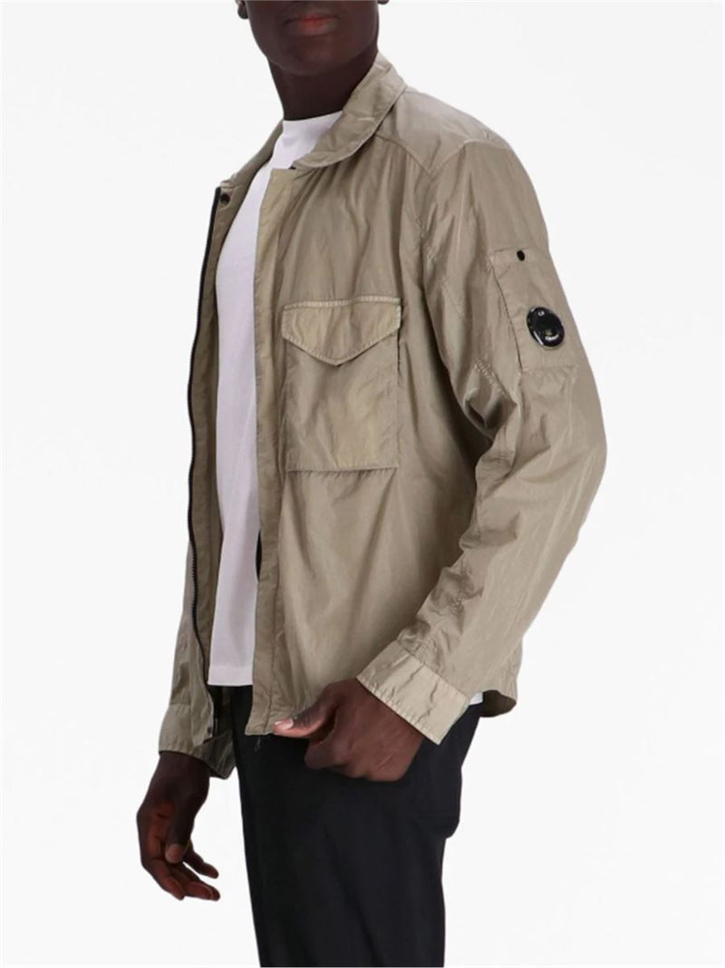 LENS-DETAIL CHEST-POCKET SHIRT