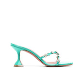 LILY 95MM CRYSTAL-EMBELLISHED MULES