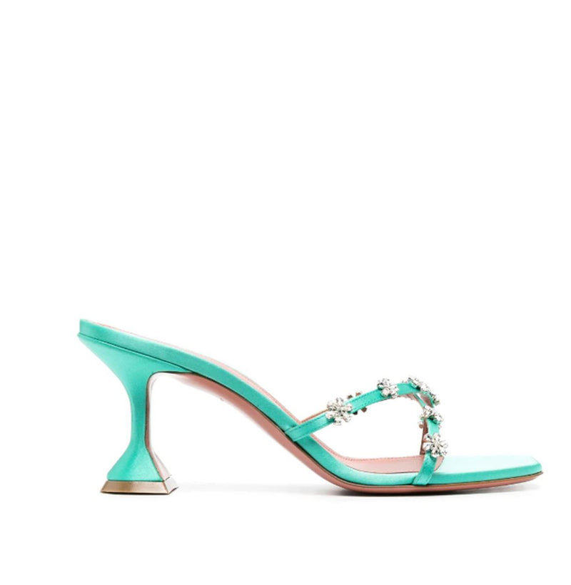 LILY 95MM CRYSTAL-EMBELLISHED MULES