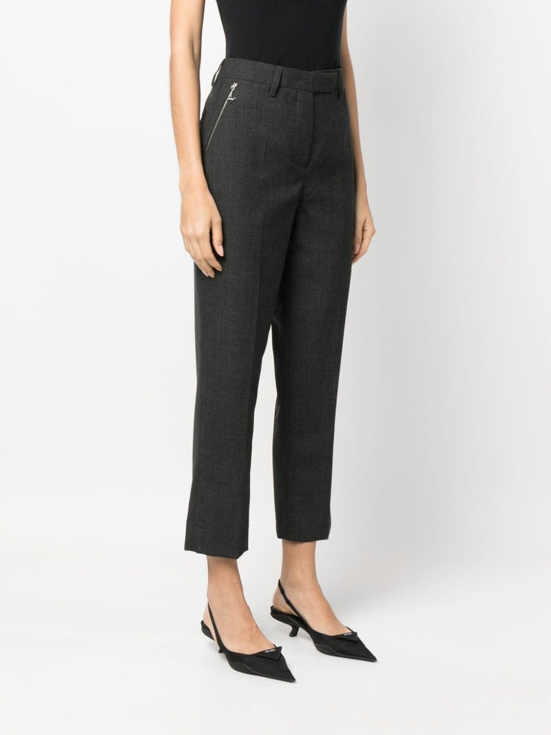 ZIP-POCKET CROPPED TROUSERS