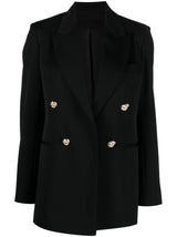 JEWEL-BUTTONS OPEN-FRONT BLAZER