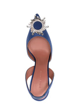 BEGUM 95MM CRYSTAL-BROOCH SATIN PUMPS