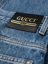 GG-TRIM STRAIGHT-LEG JEANS