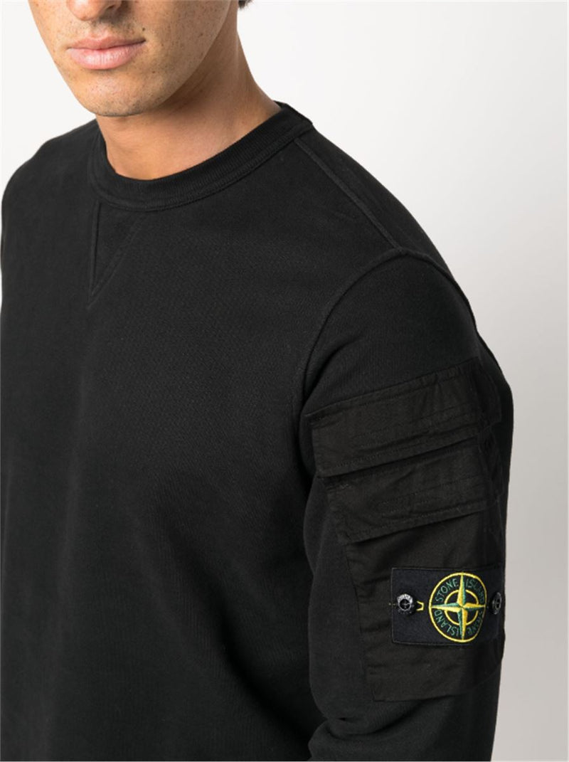 COMPASS-PATCH CREW-NECK SWEATSHIRT