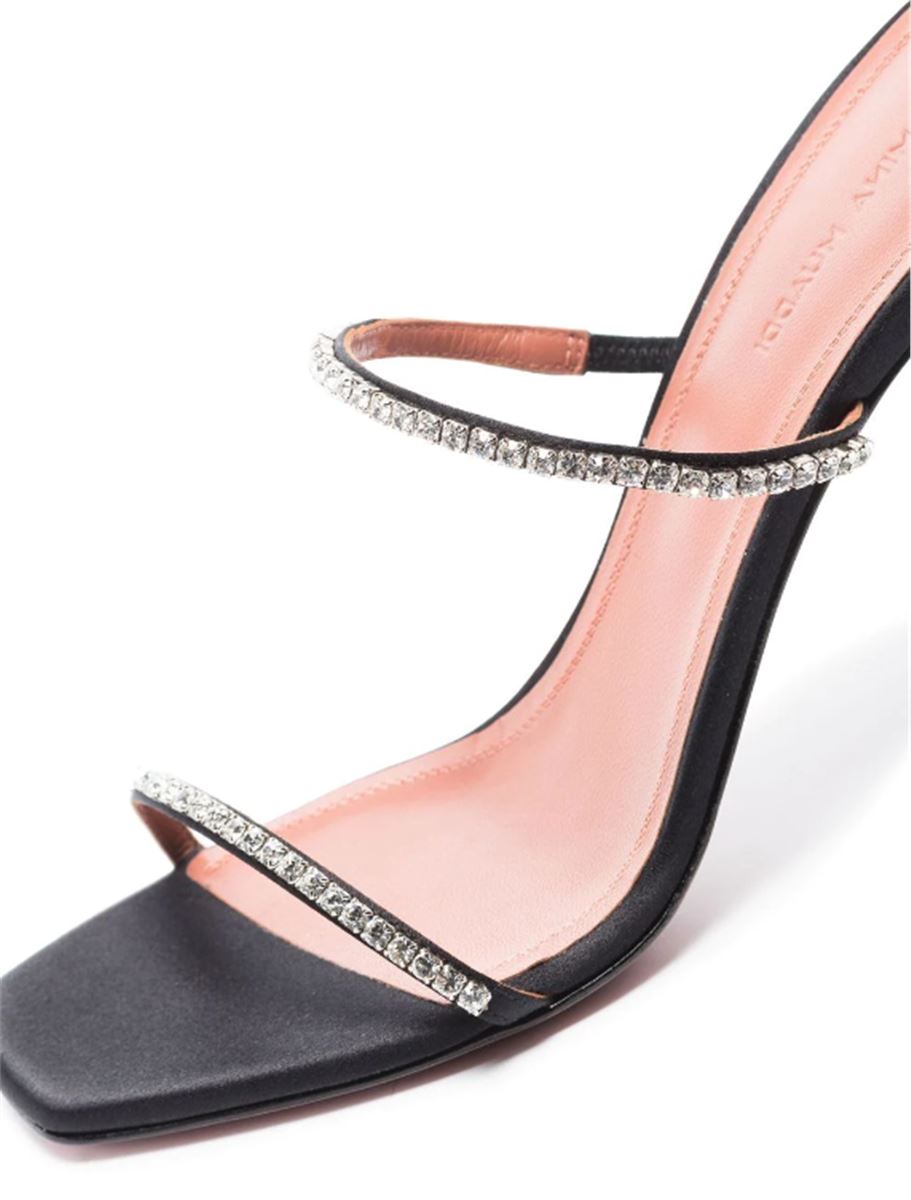 GILDA 95MM CRYSTAL SATIN SANDALS AMINA MUADDI