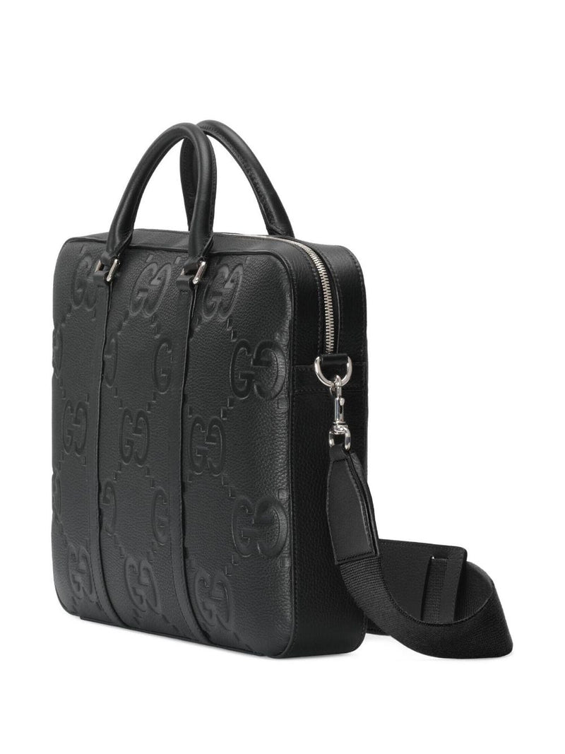 DEBOSSED-LOGO LAPTOP BAG