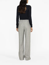 SIDE-STRIPE WOOL-BLEND TRACK PANTS