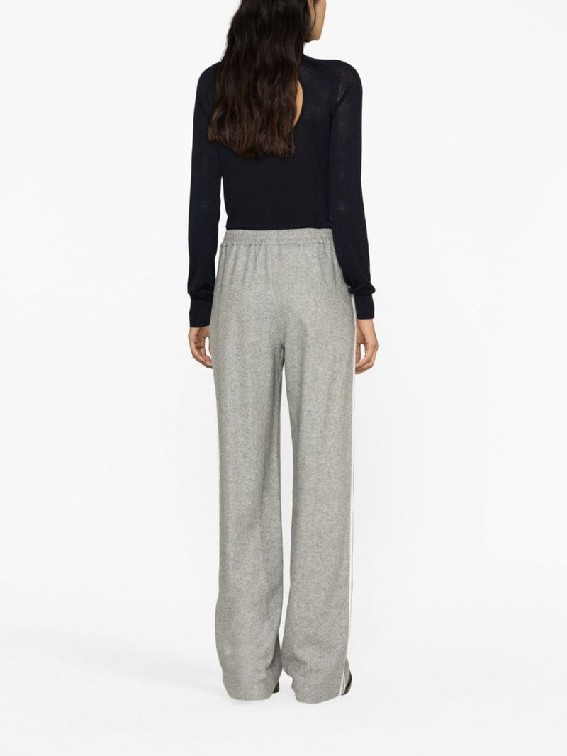 SIDE-STRIPE WOOL-BLEND TRACK PANTS