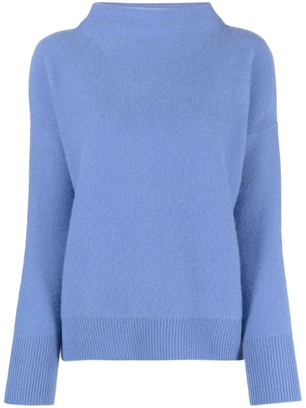 FUNNEL-NECK CASHMERE PULLOVER