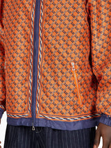 LOGO-PRINT SLOUCHY-HOOD WINDBREAKER