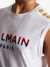 FLOCKED-LOGO TANK TOP