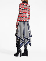CHEVRON-KNIT ROLL-NECK JUMPER