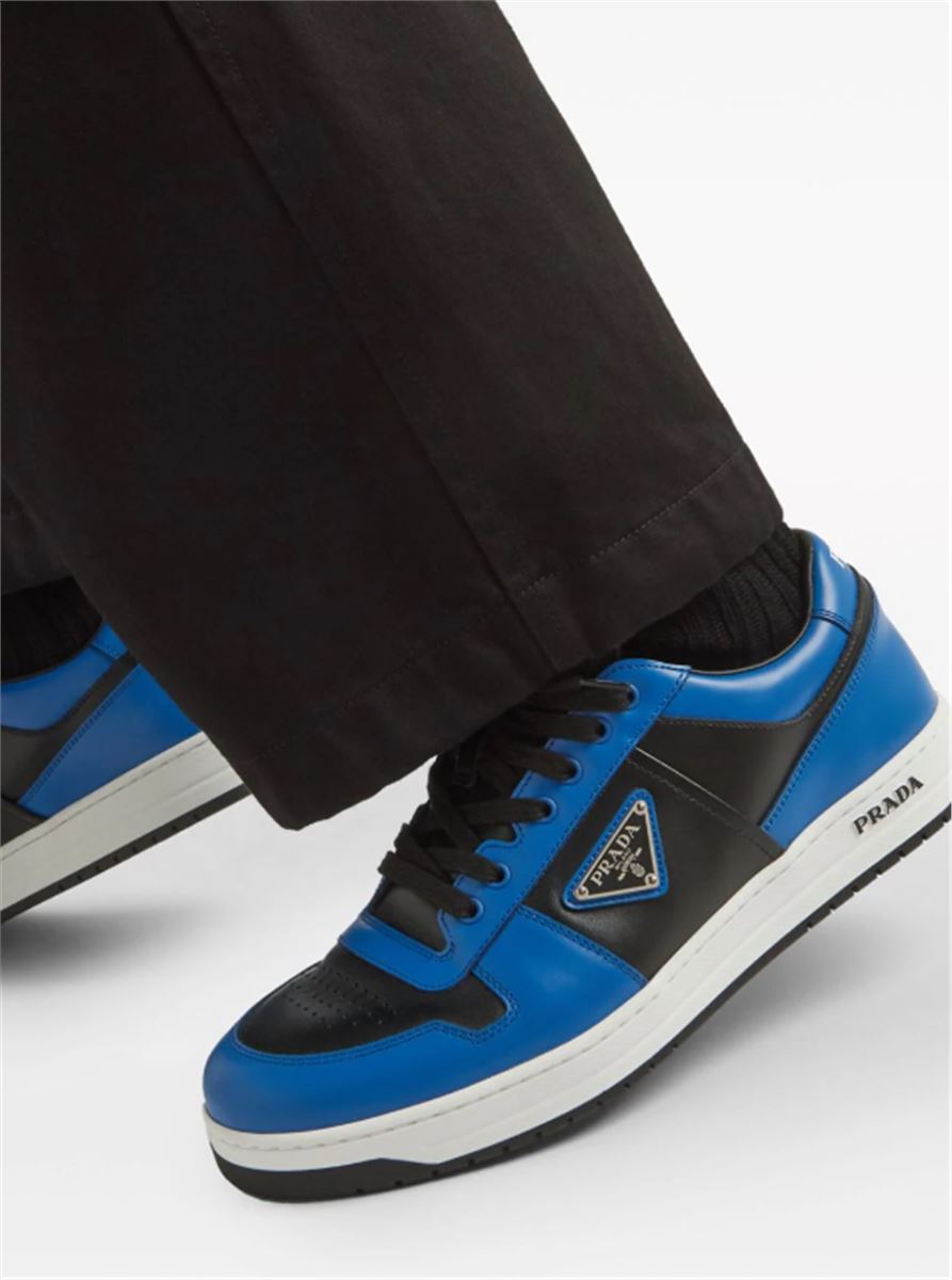 DOWNTOWN TRIANGLE-LOGO SNEAKERS PRADA
