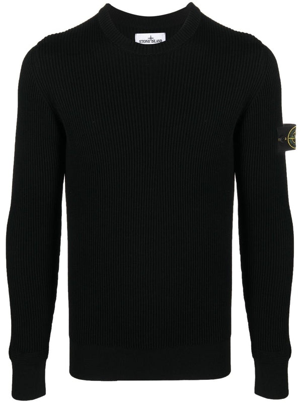 LOGO-PATCH KNIT JUMPER