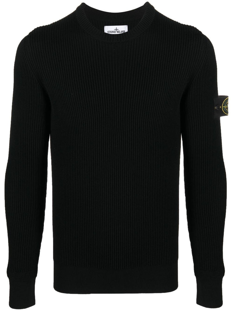 LOGO-PATCH KNIT JUMPER