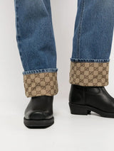 GG-TRIM STRAIGHT-LEG JEANS