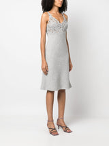 CROCHET-PANEL SLEEVELESS DRESS
