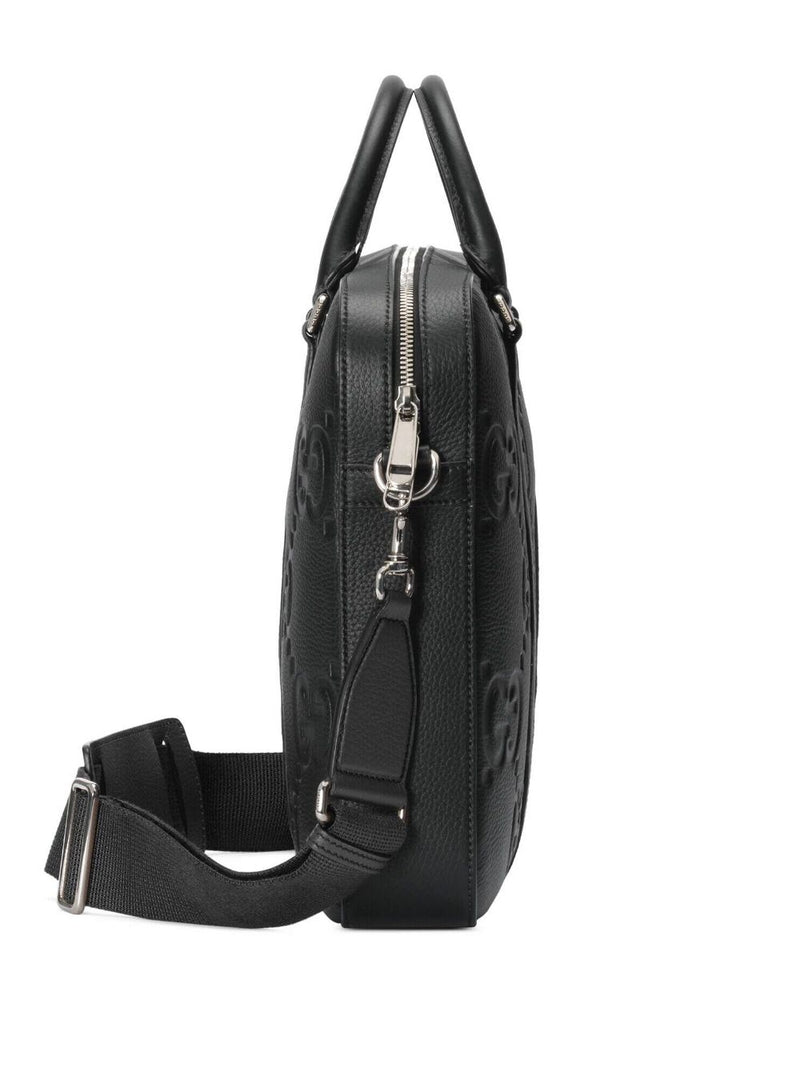 DEBOSSED-LOGO LAPTOP BAG