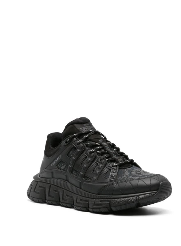 TRIGRECA BAROCCO-JACQUARD CAGED SNEAKERS