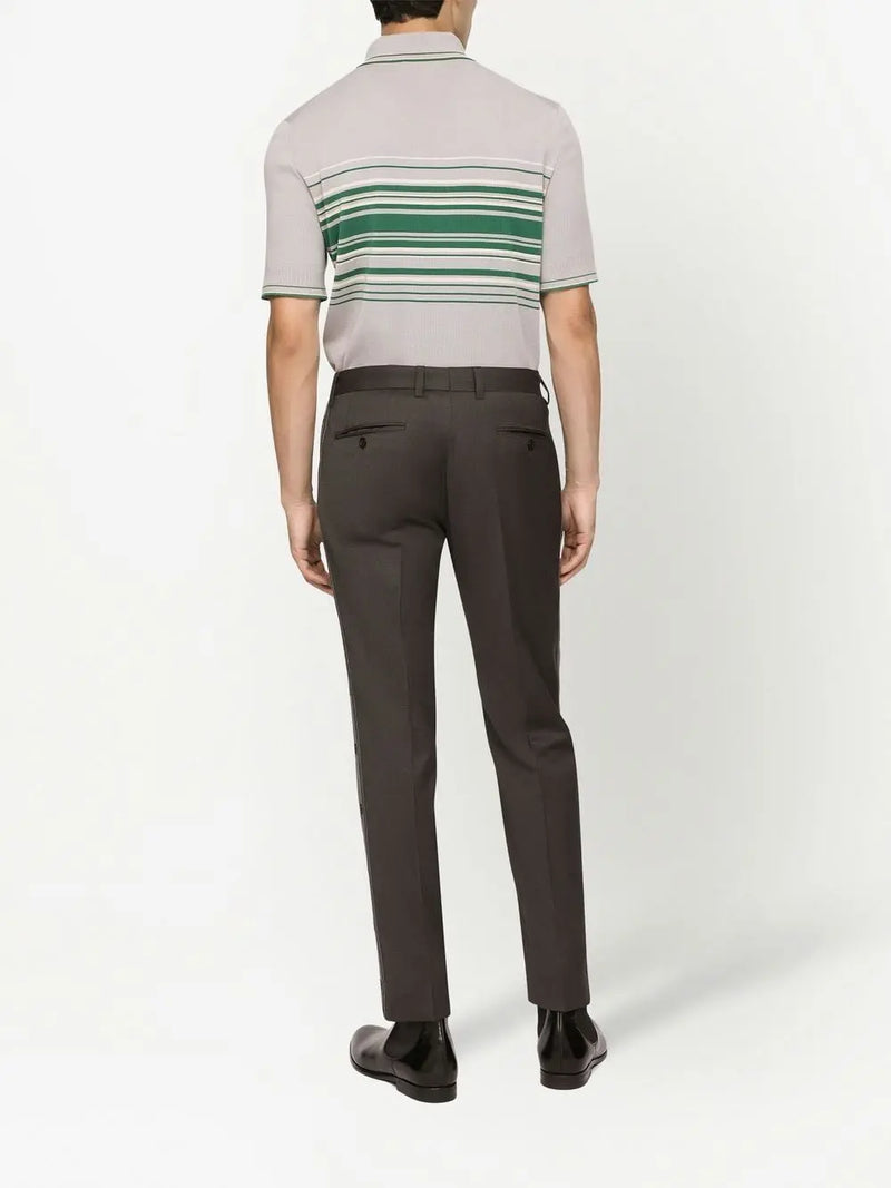 LOGO-TRIM TAILORED TROUSERS