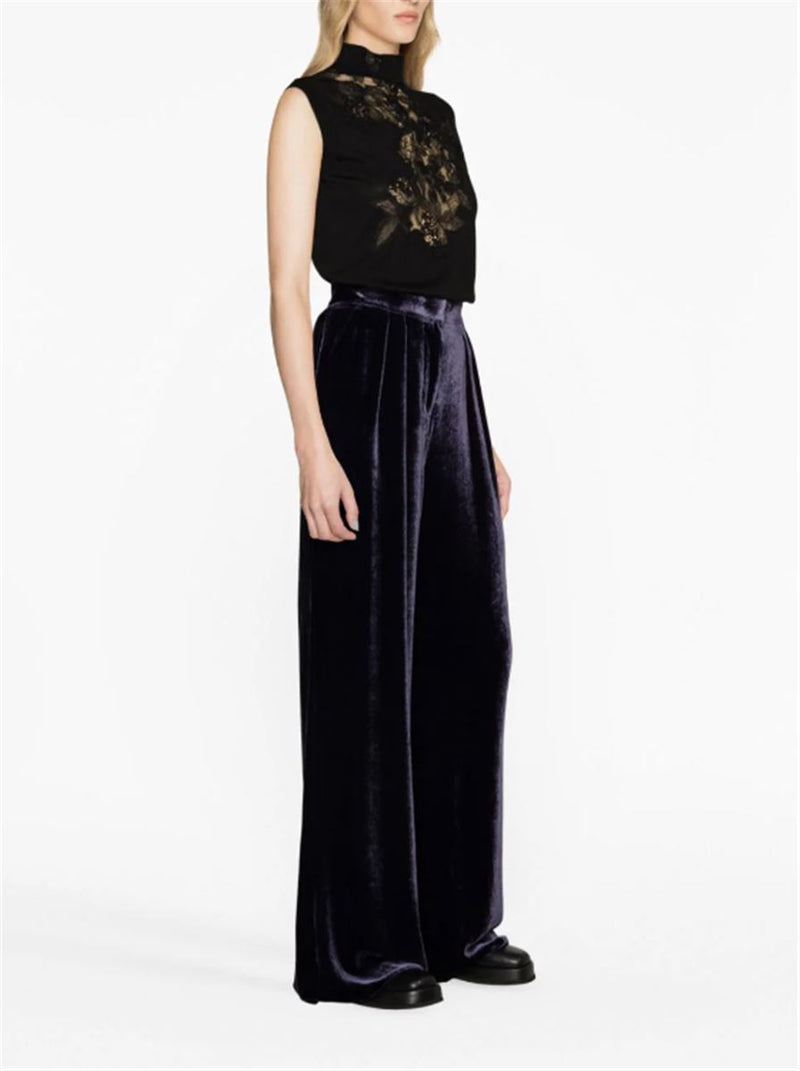 GUIPURE-LACE WOOL TANK TOP