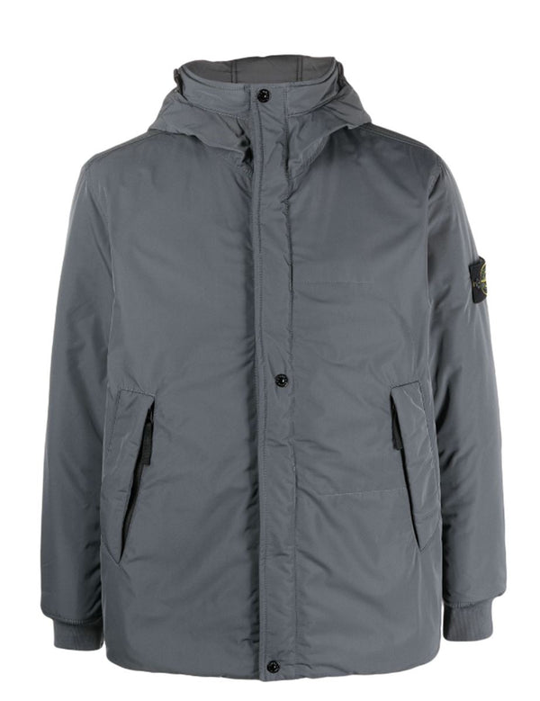 COMPASS-PATCH PADDED HOODED JACKET
