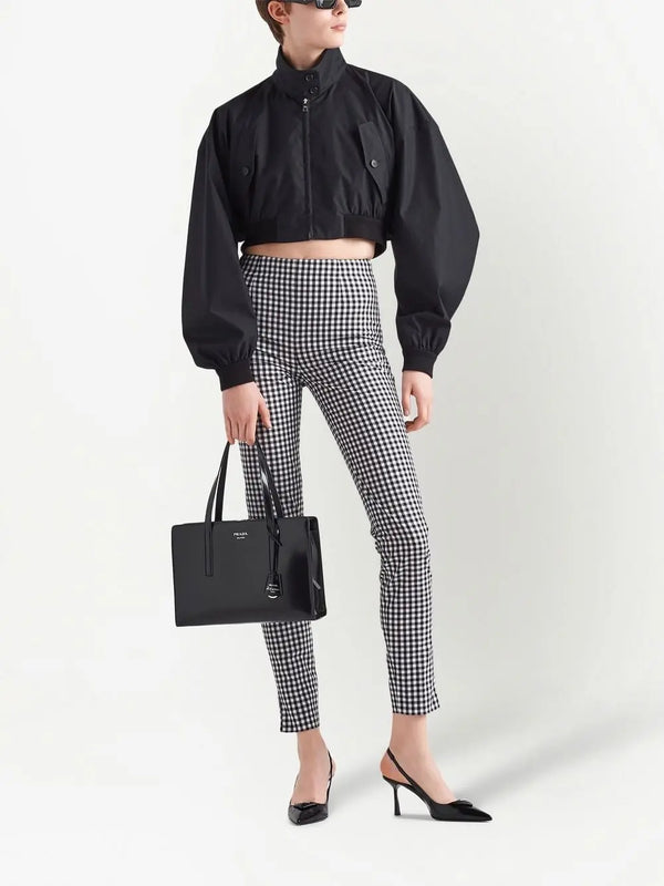 GINGHAM-CHECK TROUSERS