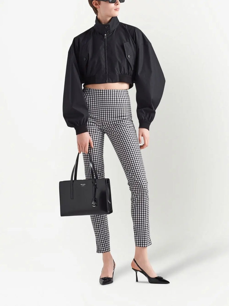 GINGHAM-CHECK TROUSERS