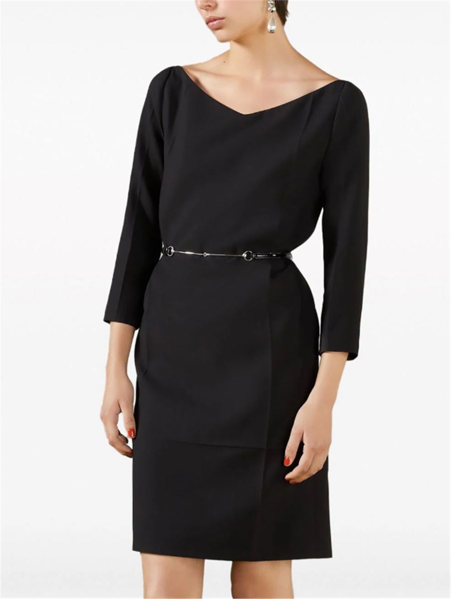 HORSEBIT BELTED DRESS GUCCI