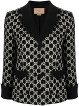DOUBLE G LOGO SINGLE-BREASTED BLAZER