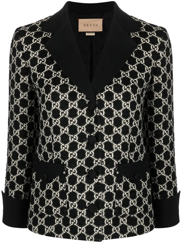 DOUBLE G LOGO SINGLE-BREASTED BLAZER