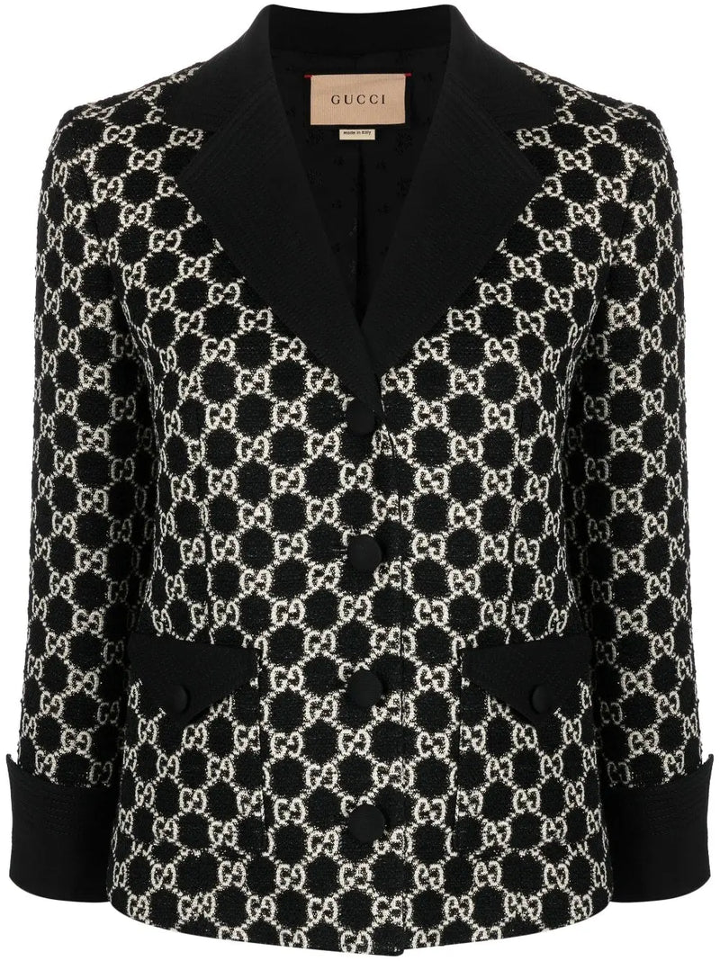 DOUBLE G LOGO SINGLE-BREASTED BLAZER