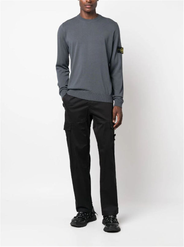 COMPASS-PATCH VIRGIN WOOL JUMPER
