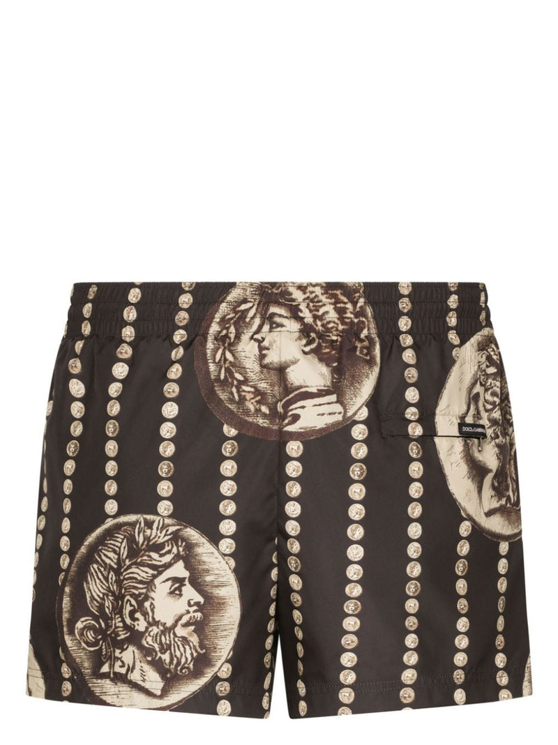 MOTIF-PRINT SWIM SHORTS