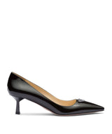 LOGO-PLAQUE PATENT LEATHER PUMPS