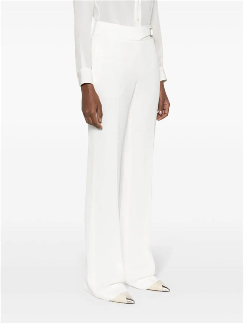 BUCKLE-STRAP TAILORED TROUSERS