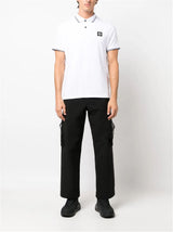 COMPASS-PATCH COTTON POLO SHIRT