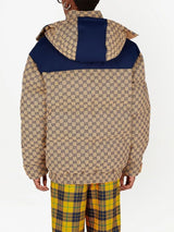 ALL-OVER LOGO PRINT PUFFER COAT