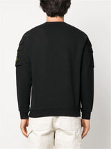 COMPASS-PATCH CREW-NECK SWEATSHIRT