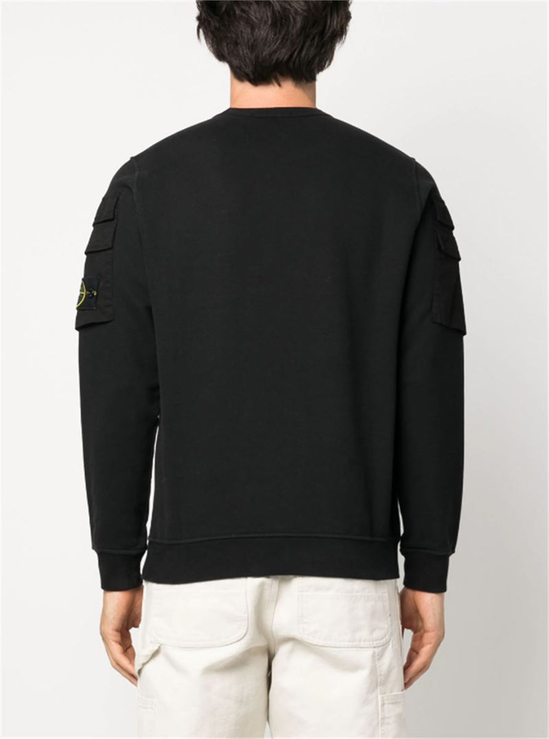 COMPASS-PATCH CREW-NECK SWEATSHIRT