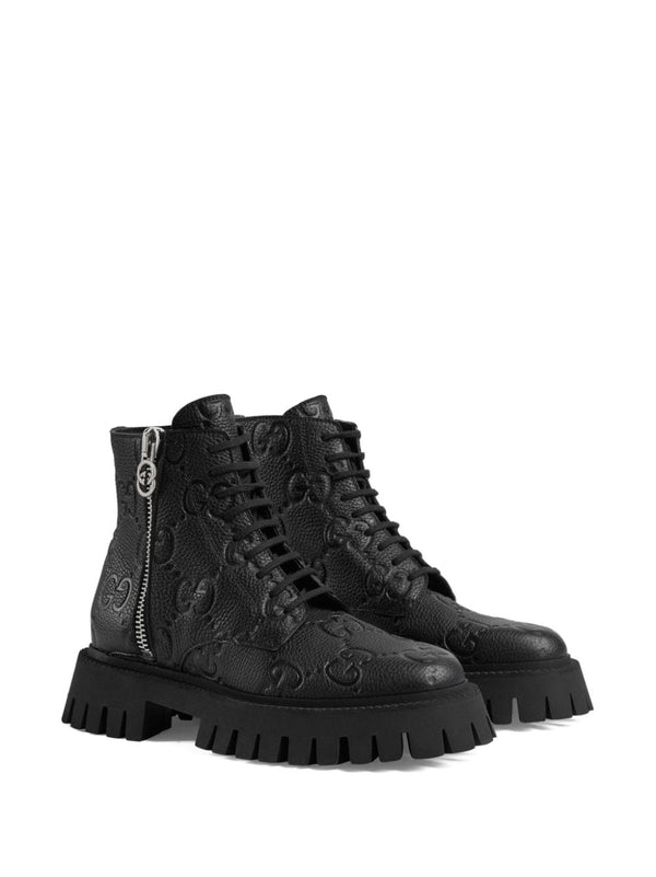 GG ANKLE LEATHER BOOTS