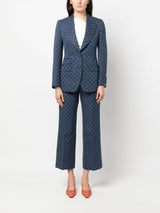 GG LOGO-JACQUARD SINGLE-BREAST BLAZER