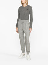 HIGH-WAIST TAPERED TRACK TROUSERS