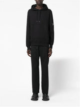 LENS-DETAIL HOODED COTTON JUMPER