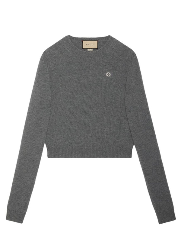 GG-EMBROIDERED CASHMERE JUMPER