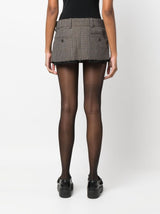 PRINCE OF WALES VIRGIN WOOL MINISKIRT