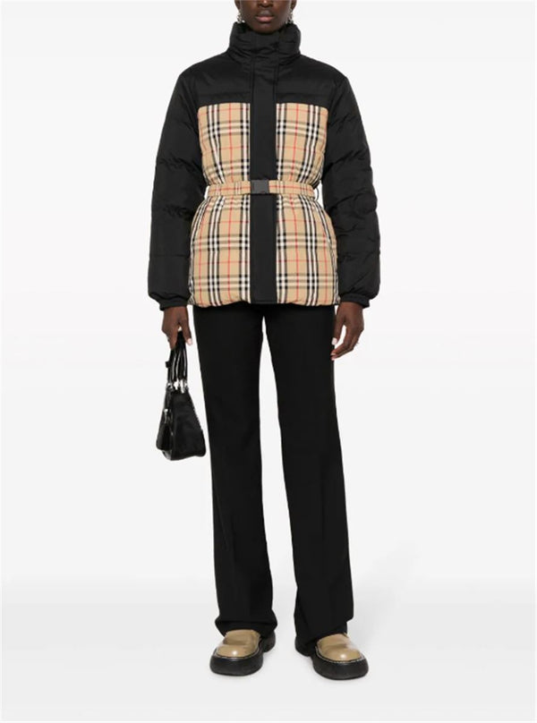 REVERSIBLE PLAID-CHECK PUFFER JACKET