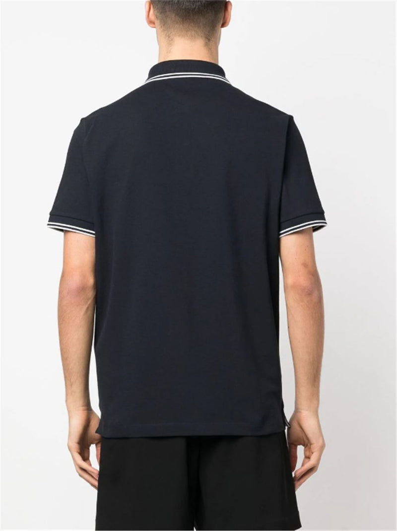 COMPASS-PATCH TIPPED POLO SHIRT