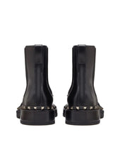 M-WAY ROCKSTUD LEATHER ANKLE BOOTS